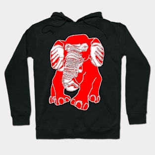 Elephant silhouette Siluet 3D 大象 elefant pixelart Hoodie